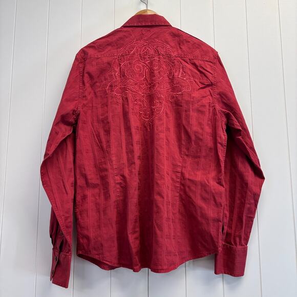 Guess Men's Western Embroidered Western Cowboy Rodeo Button Up Shirt‎ Size XL - Picture 5 of 9